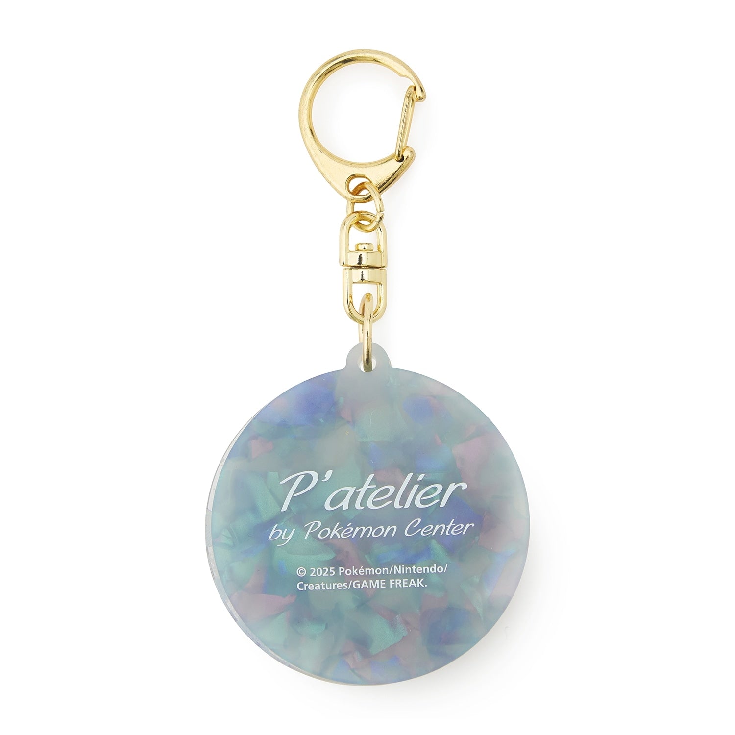 Close-up of P'atelier full moon night keychain, official Pokemon Center Japan merchandise