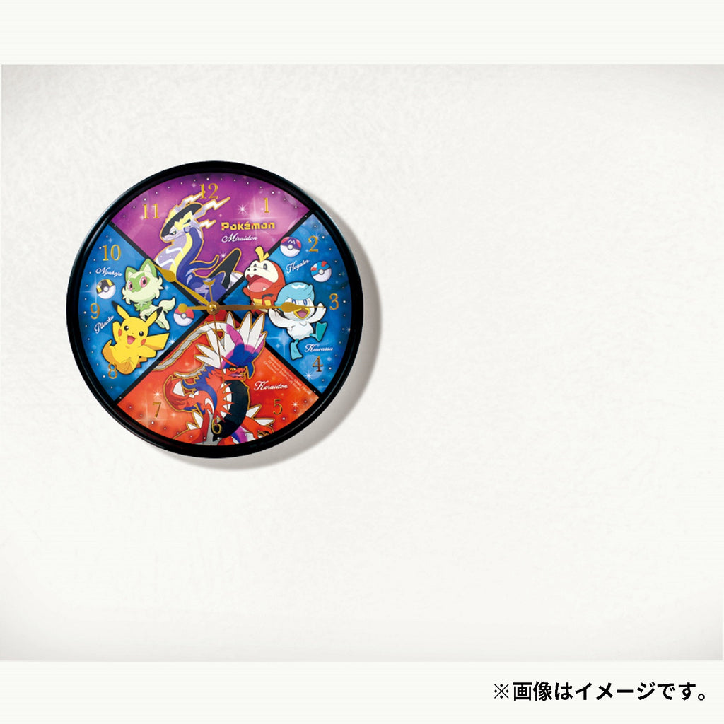 Officially licensed Pokemon Index Wall Clock with unique glitter effect from Japan