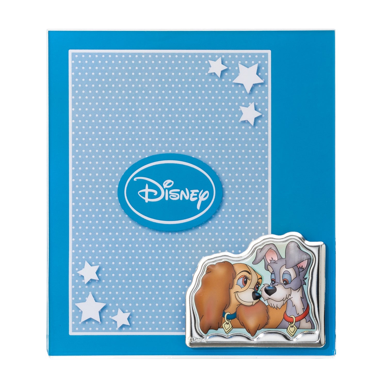 [Directly imported from Italy] VALENTI Plexiglas Photo Frame Silver Processing Wanwan Story (B) Blue D335 4XC 15x20cm 2L size
