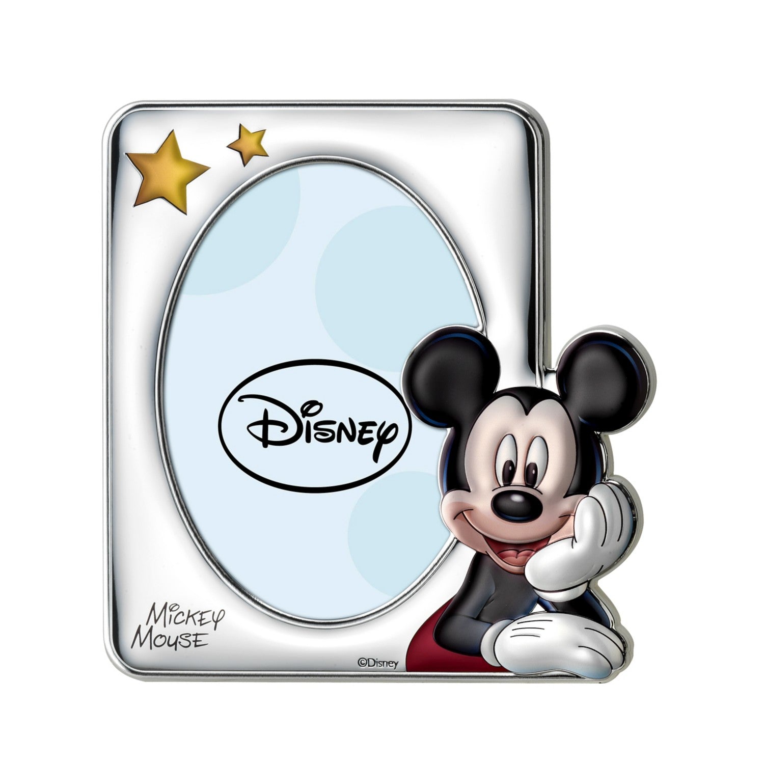 [Directly imported from Italy] VALENTI photo frame silver processing Mickey Mouse (oval) D238 4LC 13x18cm 2L size