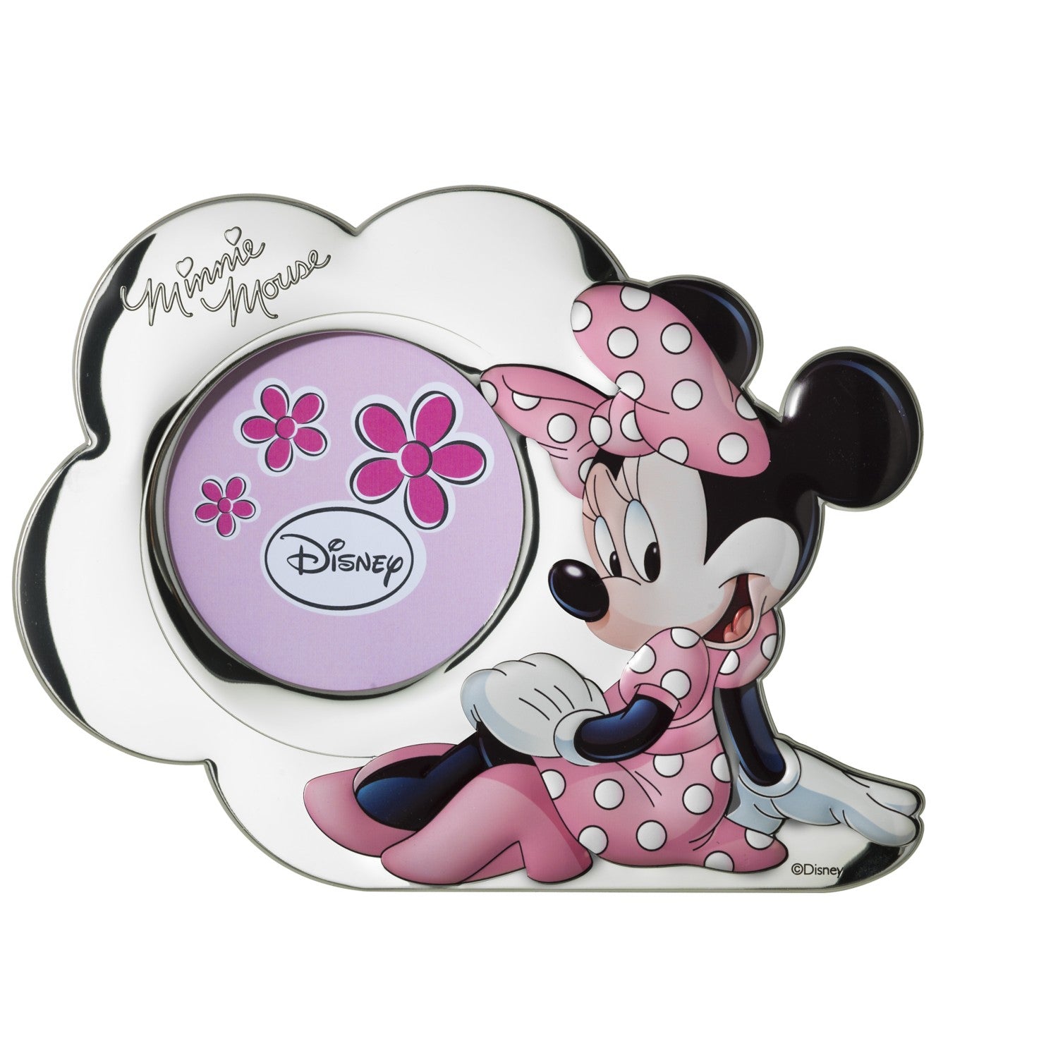 [Directly imported from Italy] VALENTI Photo Frame Silver Processed Minnie Mouse (Flower) D231 3XLRA 13x11cm L size