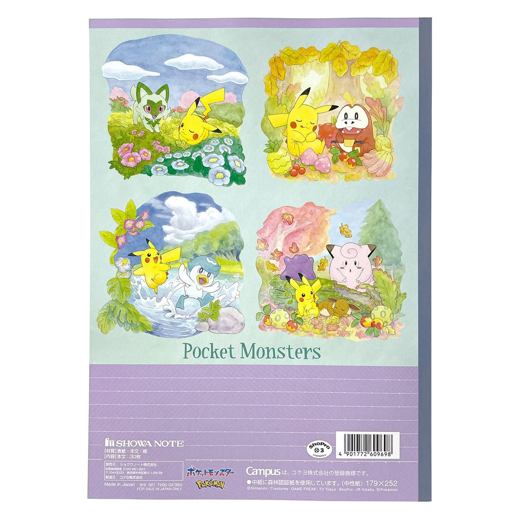 Authentic Pokemon Center Japan Notebook with collectible art and Japanese packaging, sourced directly from Japan