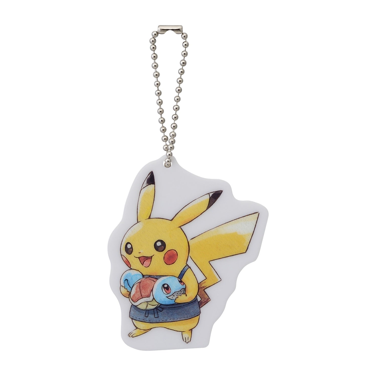 Pikachu Acrylic Charm from Japan, official Pokemon Center item with grassy design