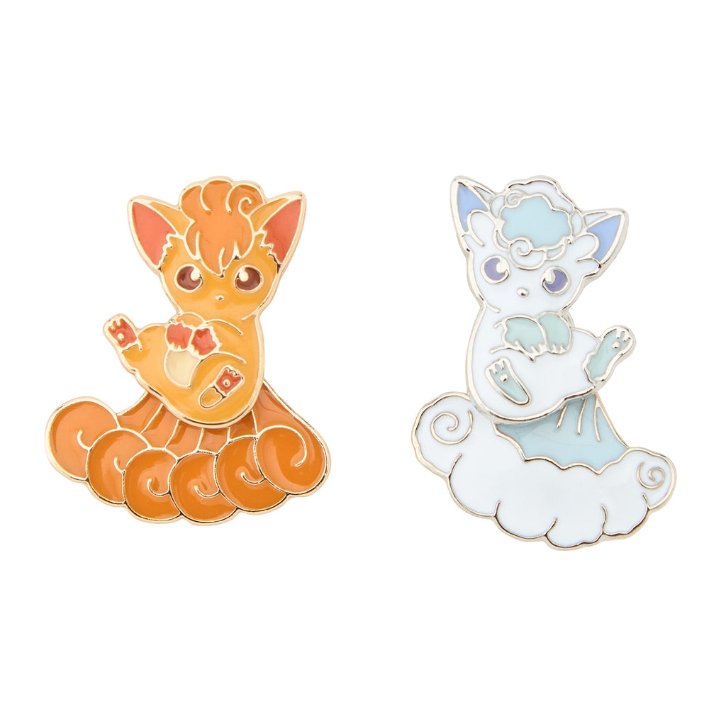 Nitamono Vulpix earrings with fox details from Japan
