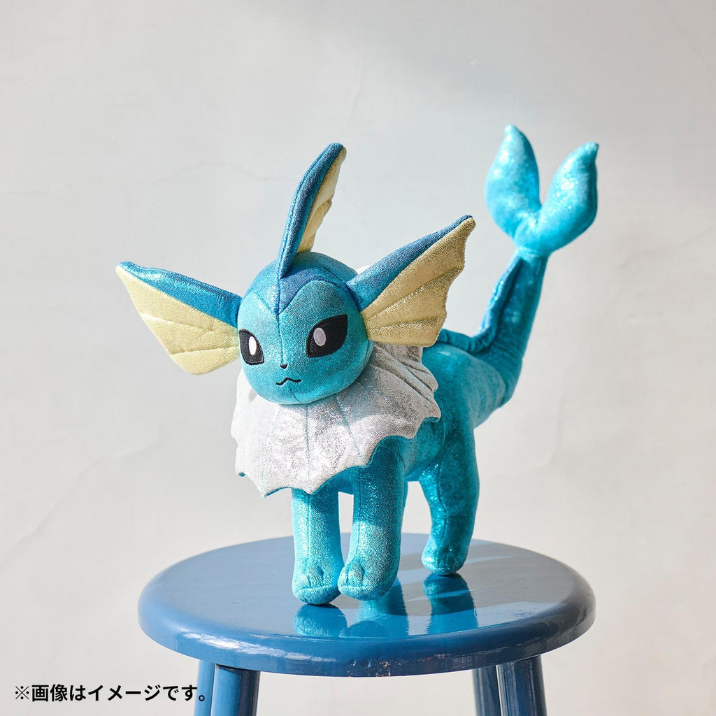 Pokémon Center Japan Kirarin Glitter Plush — Vaporeon (#134)