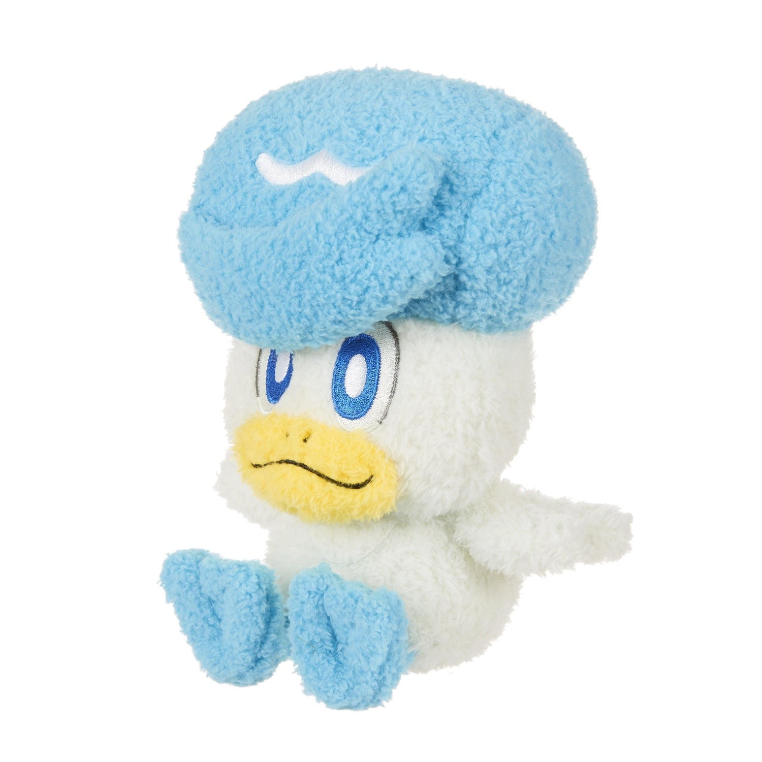 Kwass plushie sitting down with fluffy ears, authentic Japanese collectible