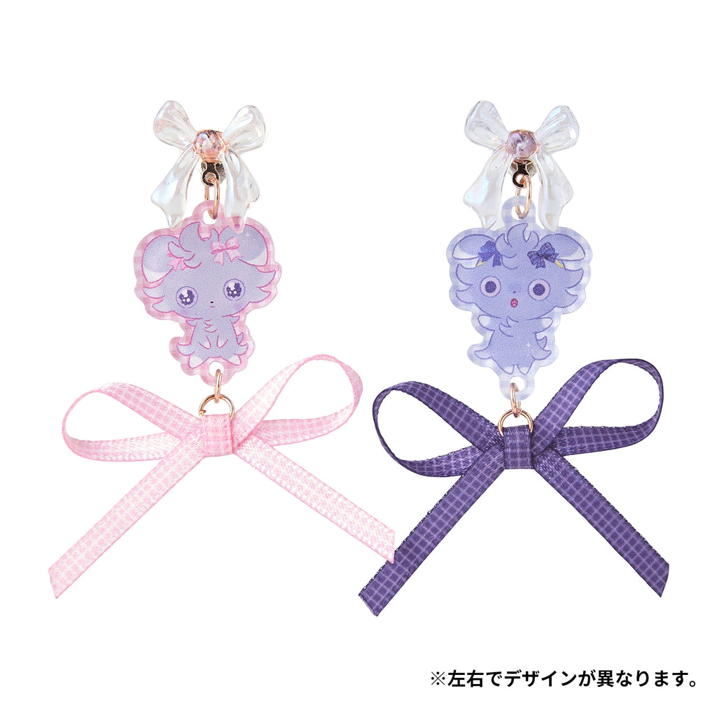 Pokemon Nyasper Earrings pink from Japan with intricate details