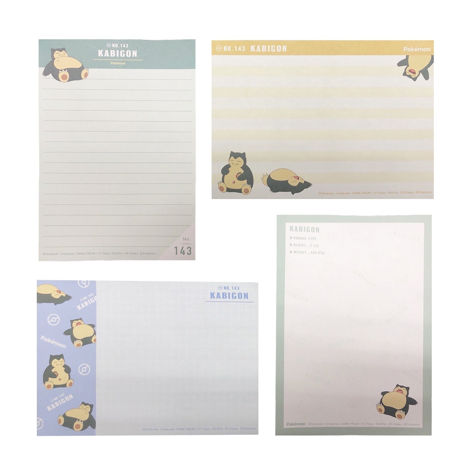 Authentic Japanese Pokemon Snorlax memo with collector quality, sourced from Japan