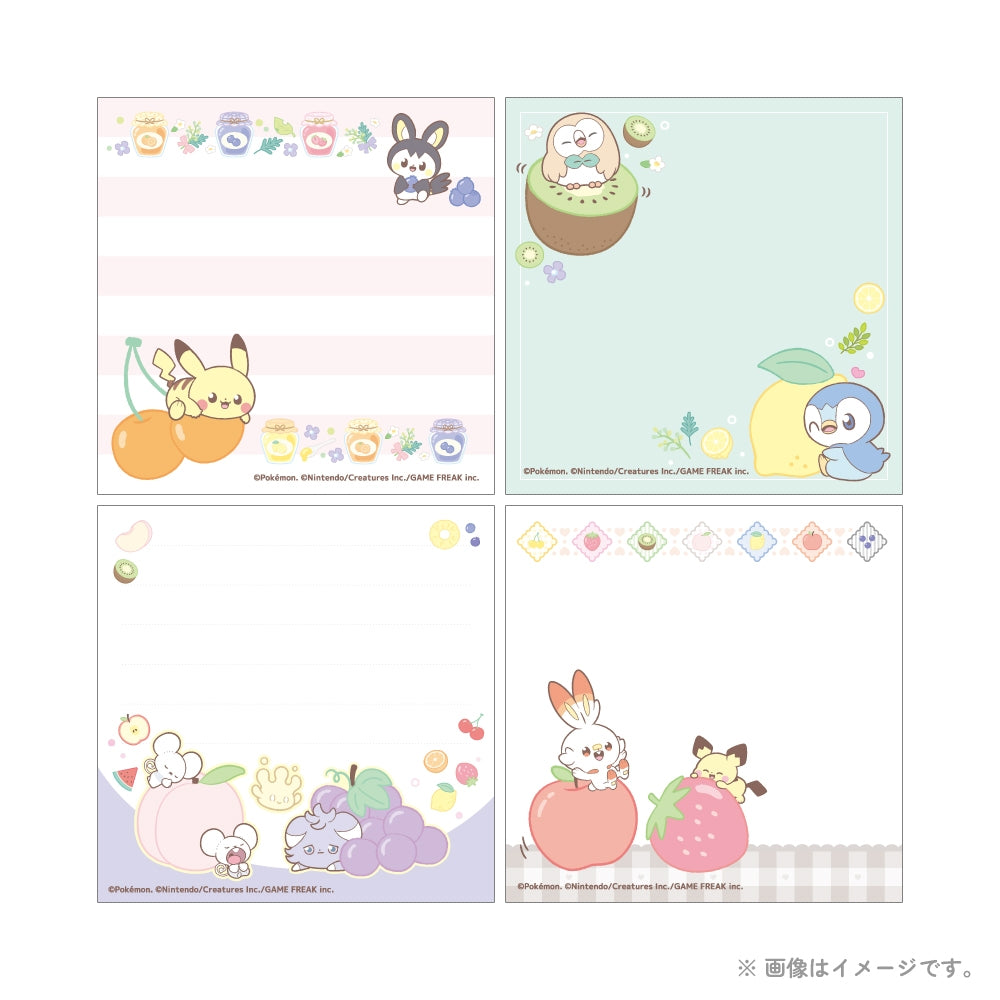 Pokemon Square Memo Fruit Poke Piece with colorful fruit design from Japan