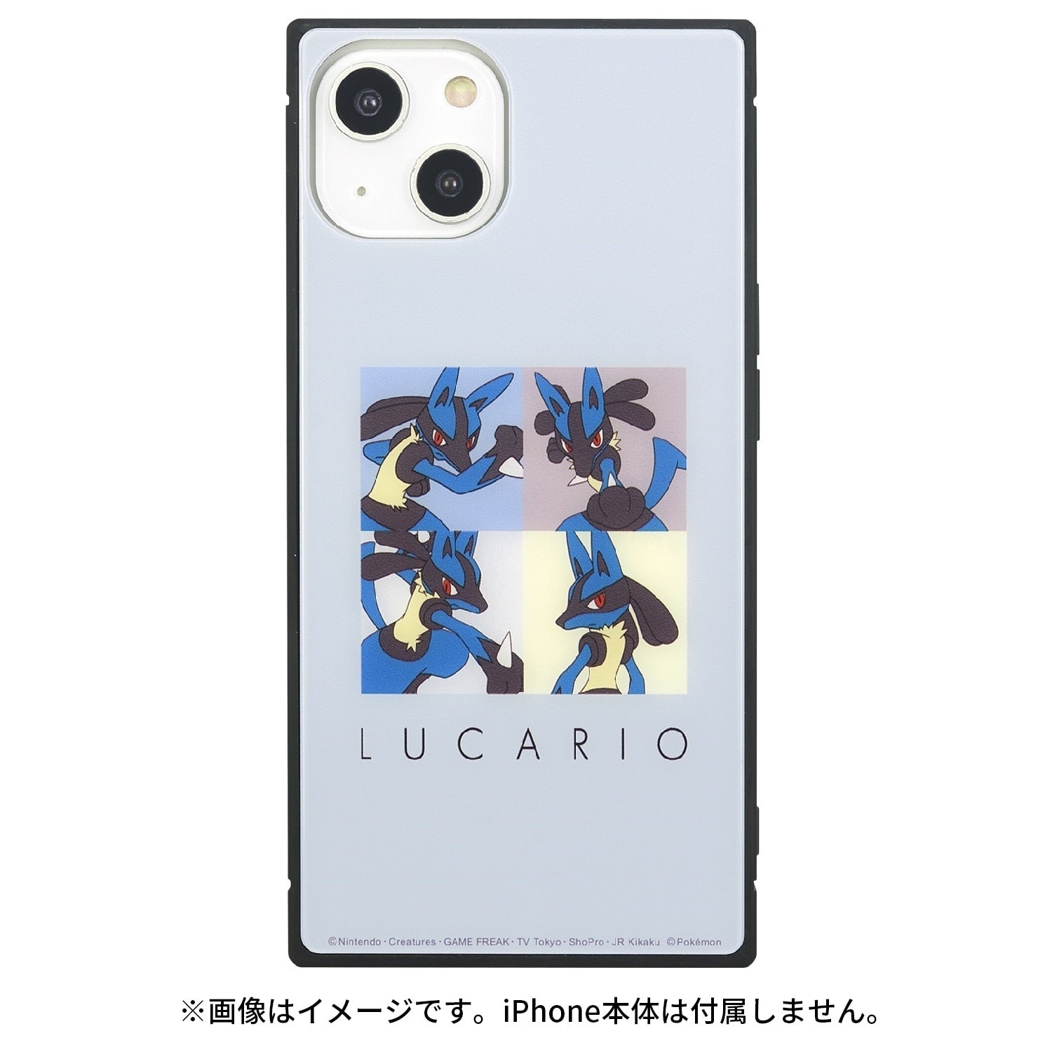 Lucario iPhone case with square glass design from Japan