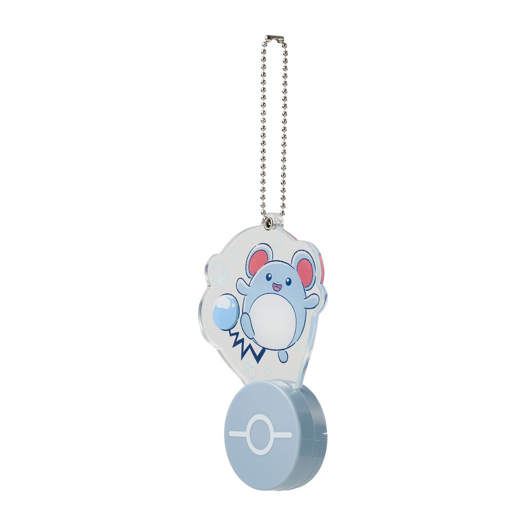 Close-up of Marill's face, Japanese collectible charm from Pokemon Center