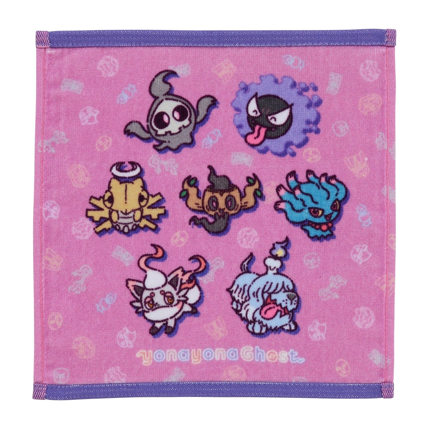 Pokemon YonayonaGhost Pink hand towel with cute ghost design from Japan, soft and absorbent