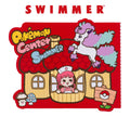SWIMMER die-cut memo Henteko Cute with colorful design from Japan