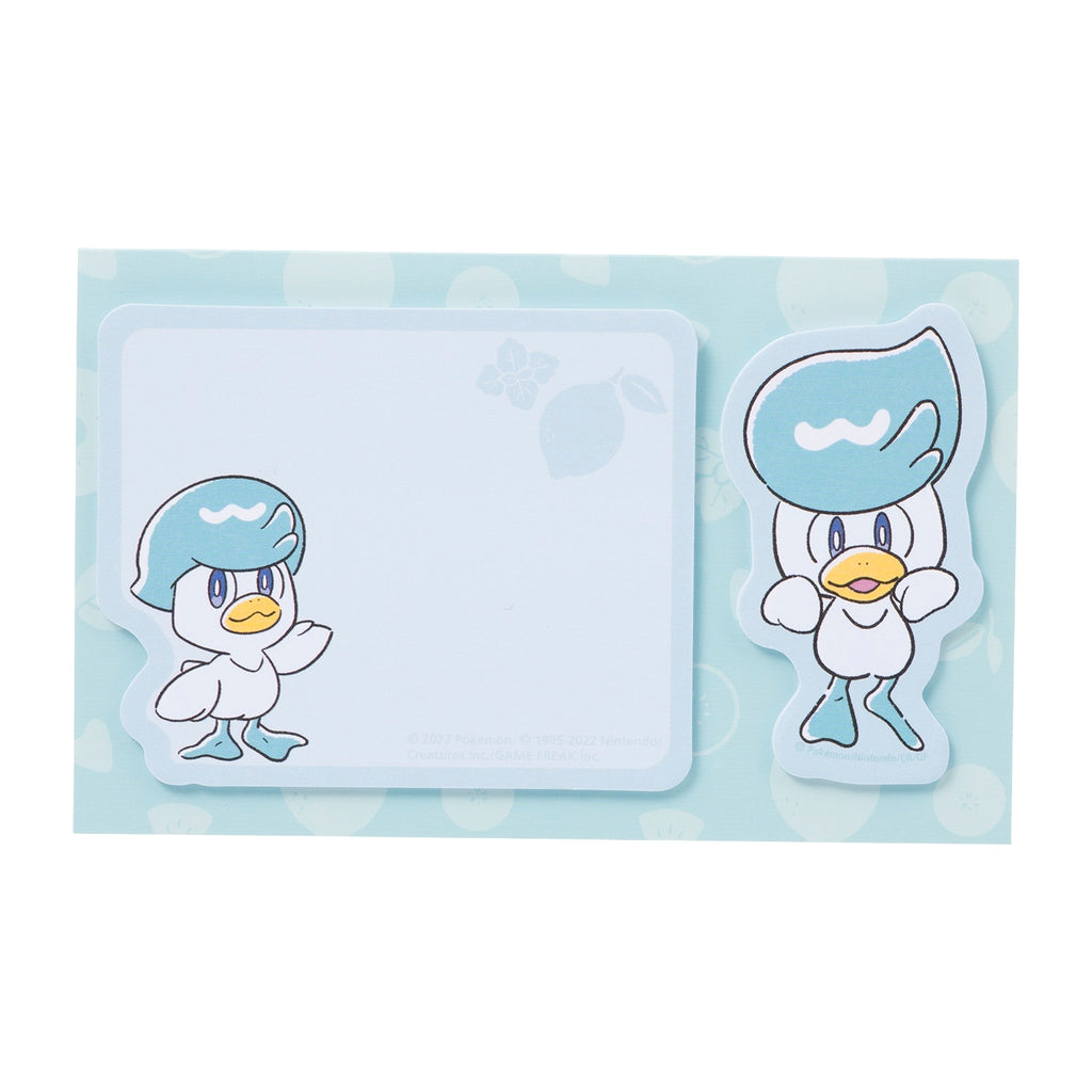 Pokemon Quaxly die-cut sticky notes with water-type design from Japan