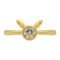 K18 Pikachu face engagement ring from Japan, detailed gold design