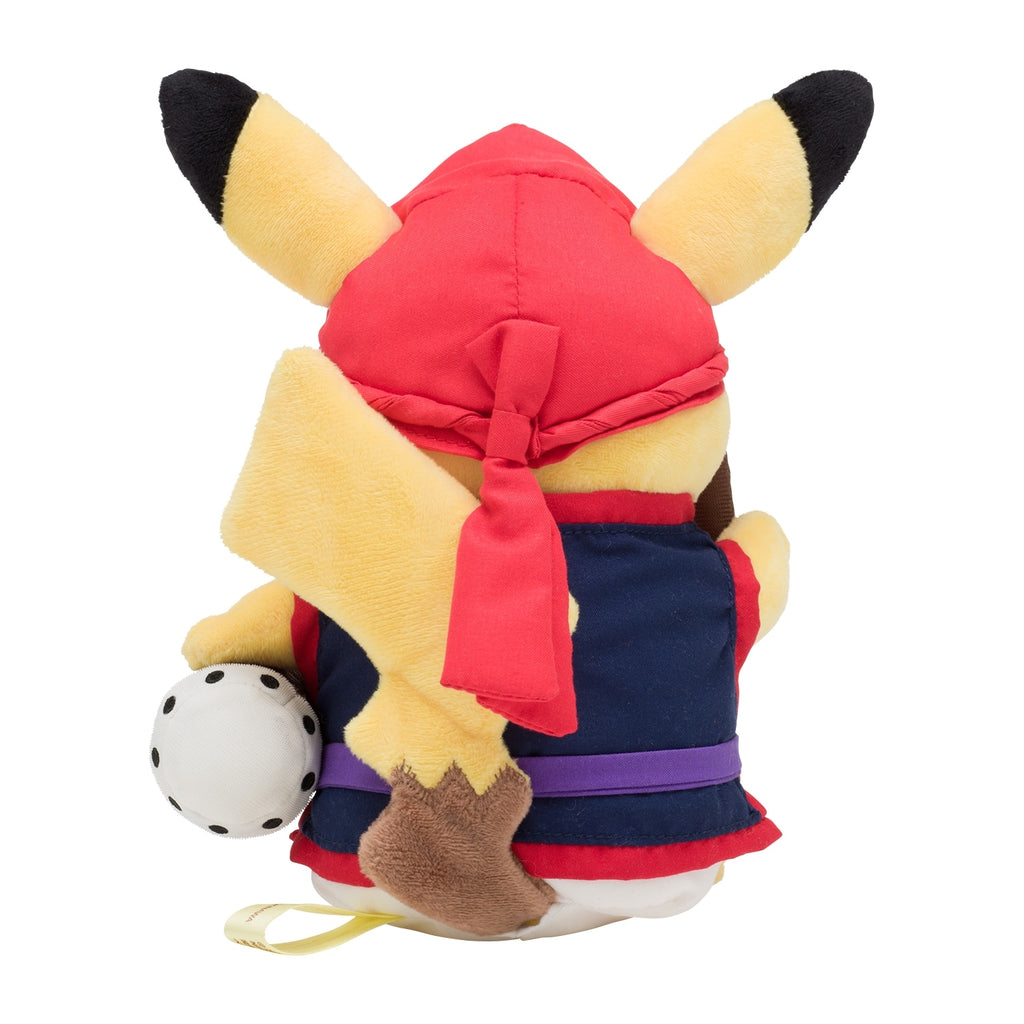 Pikachu plush from Okinawa Japan with soft and cuddly texture