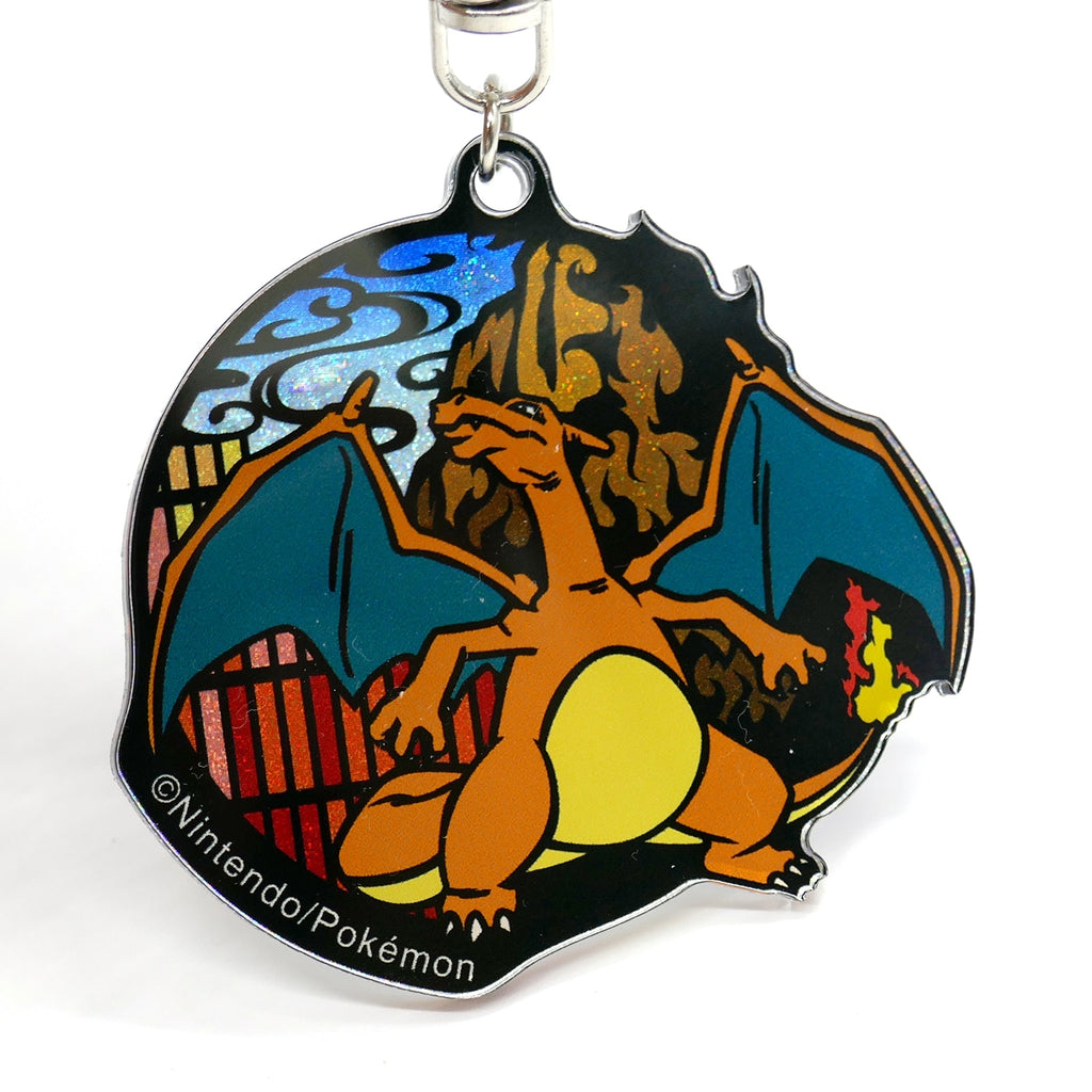 Official Pokemon Center Charizard keychain with fire-type design from Japan