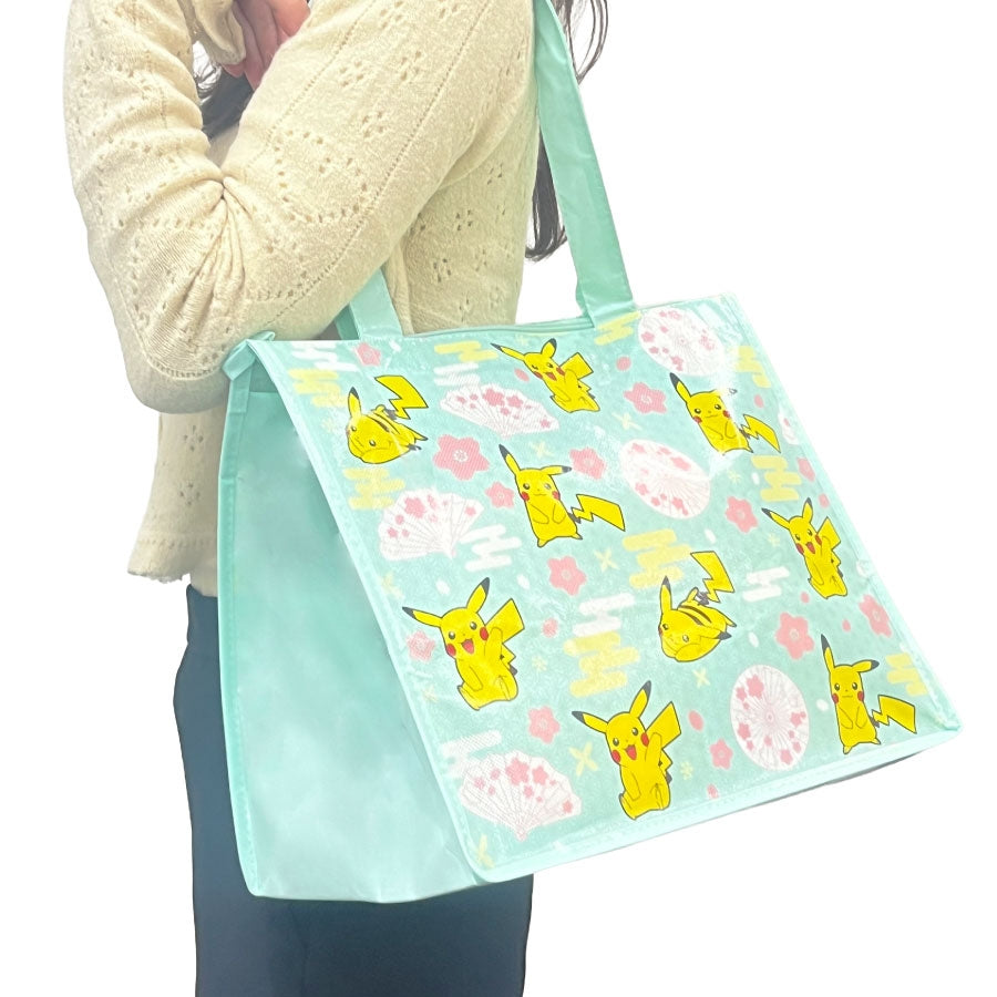 Carry-on souvenir bag mini Japanese pattern pastel Pikachu