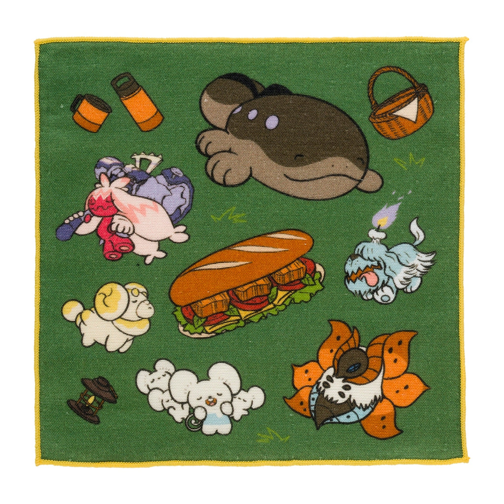 Pokemon hand towel with colorful characters from Japan