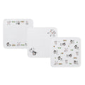 Monpoke gauze handkerchief 3P (flower and clover)