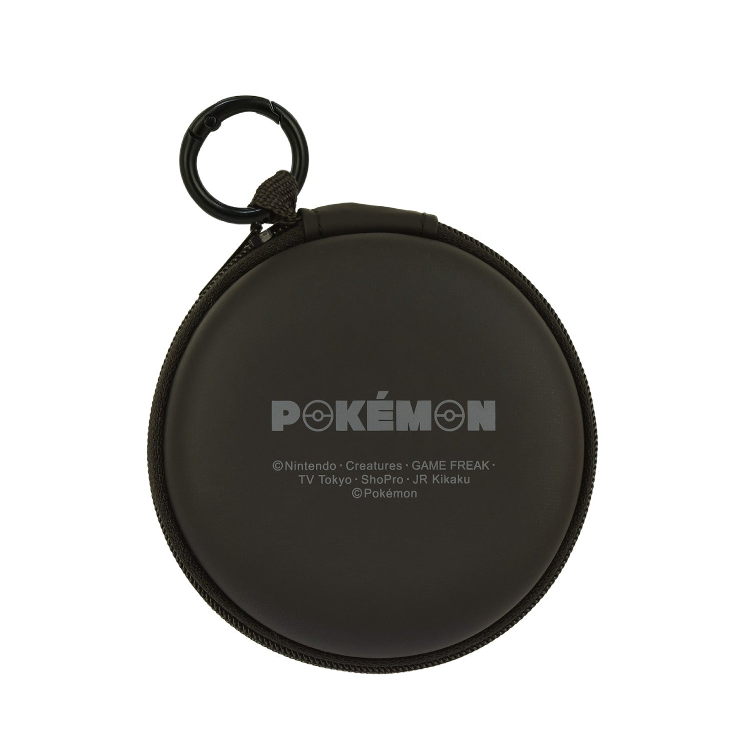 Gadget pouch black featuring Pokemon character from Japan with zipper detail