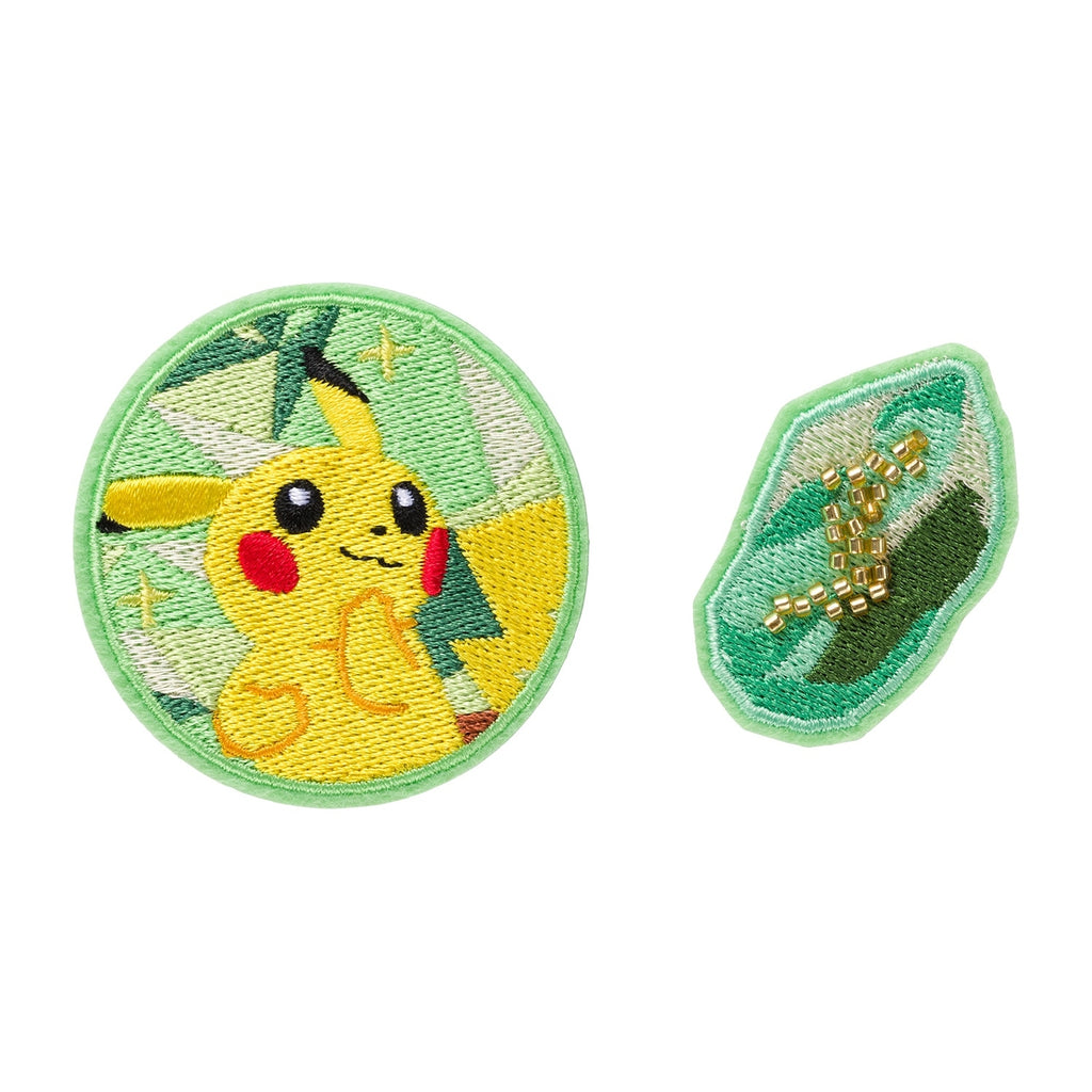 SHINKA NO ISHI Pokemon Brooch featuring colorful embroidery, sourced from Japan
