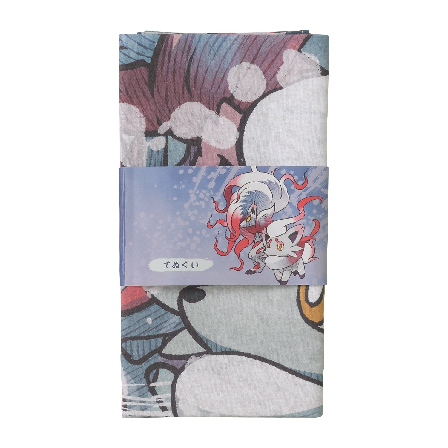 Pokemon Tenugui HISUI DAYS Jade Zoroa, Japan-made handkerchief with unique design and vibrant colors