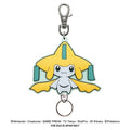 Jirachi rubber reel keychain with official artwork from Japan, featuring Steel/Psychic-type Pokemon
