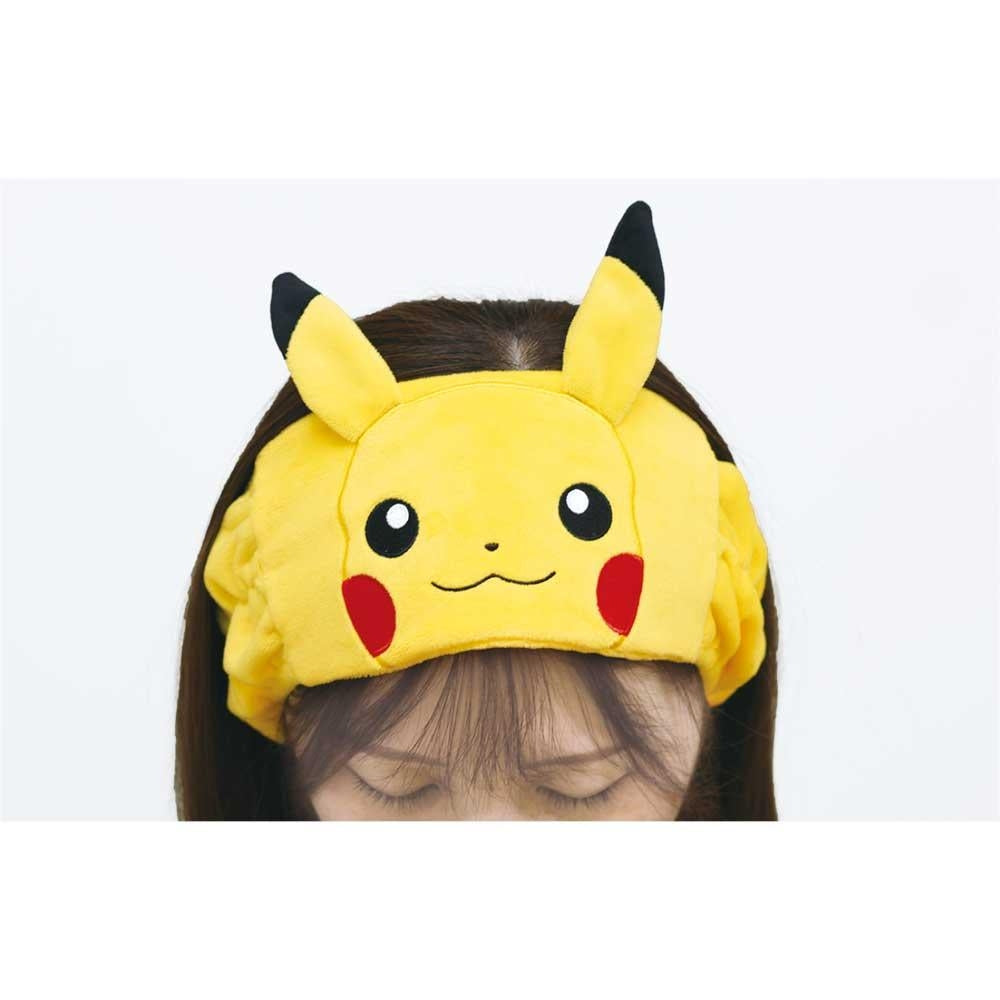 Close-up of Pikachu hair band with detailed stitching from Japan