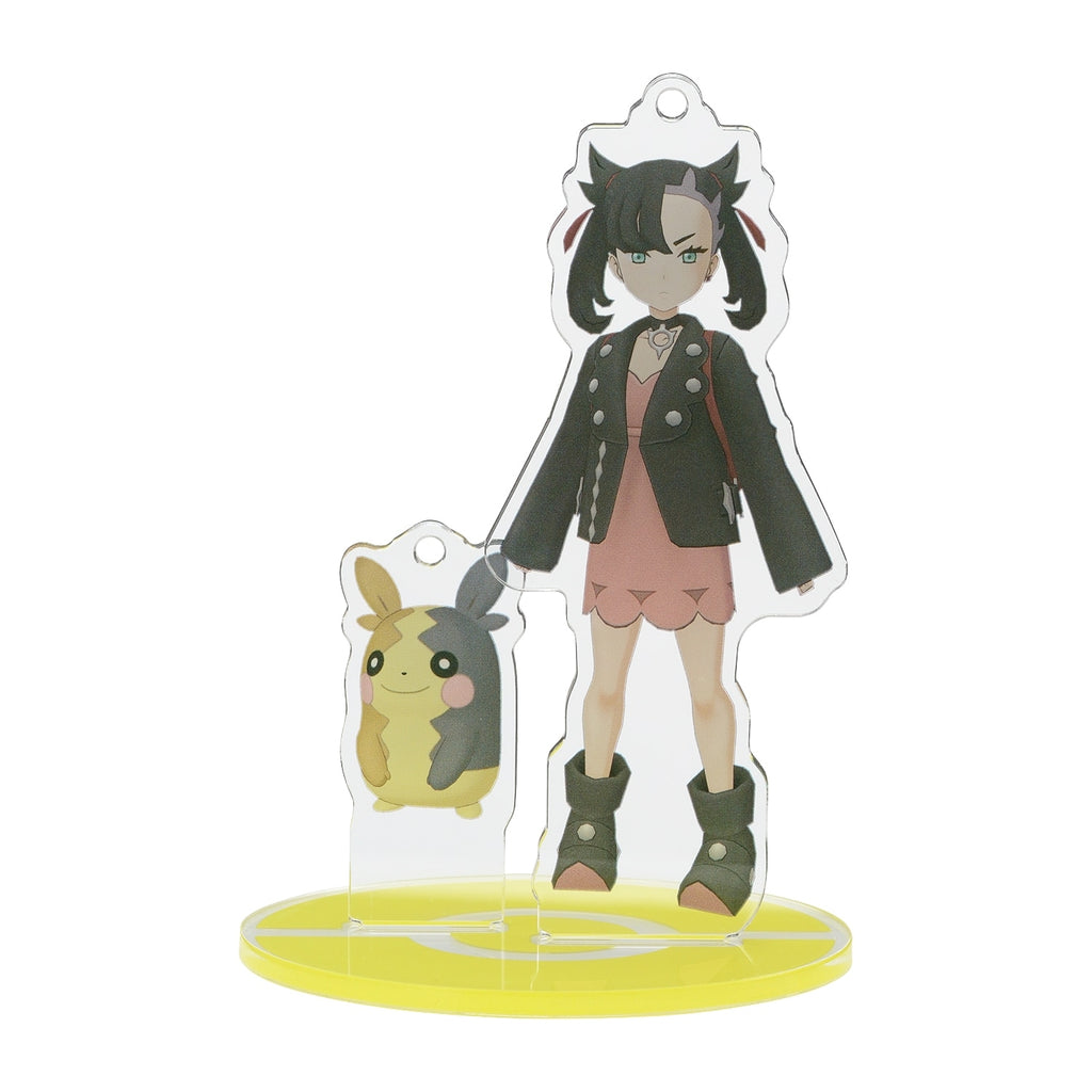 Detailed Marie character design on acrylic stand keychain, made in Japan