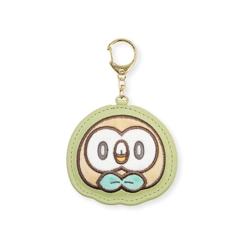 Rowlet keychain figure with grass quill design from Japan