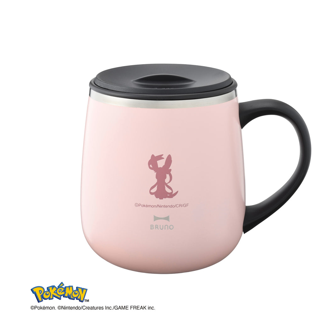 [BRUNO] Eevee Friends Stainless Steel Mug Short with Lid Pink Nymphia