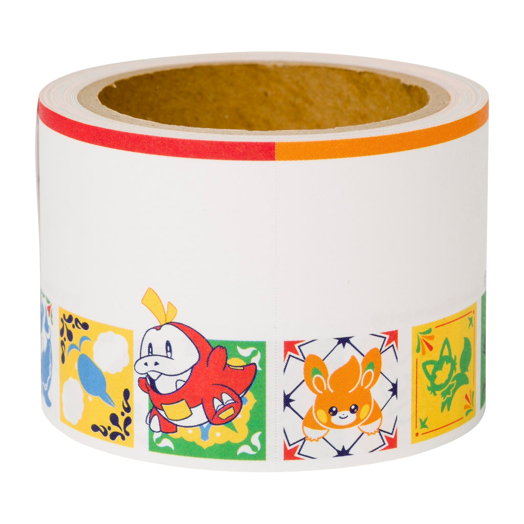 Back of Roll sticky paper Paldea tile from Japan, displaying official Pokémon licensing and Japanese text
