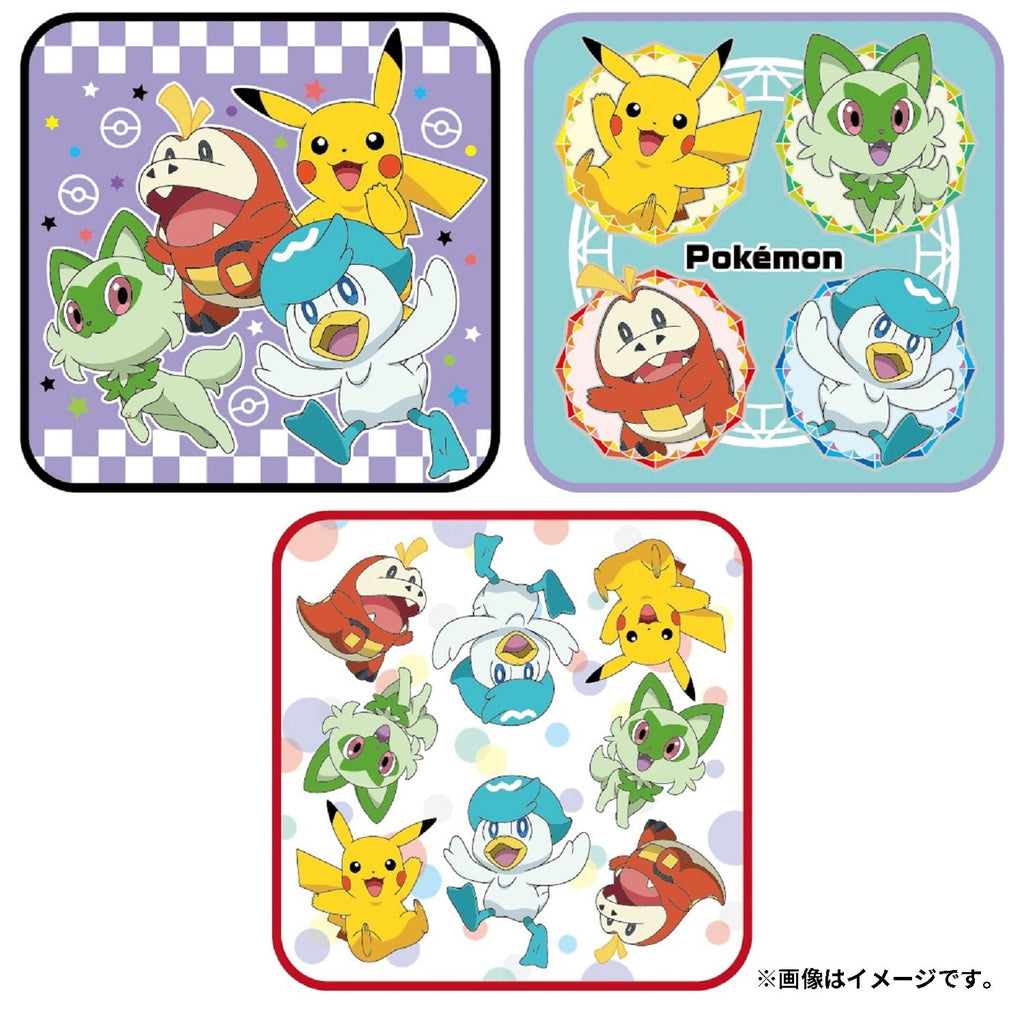 Pokemon 3P mini towel with vibrant colors from Japan