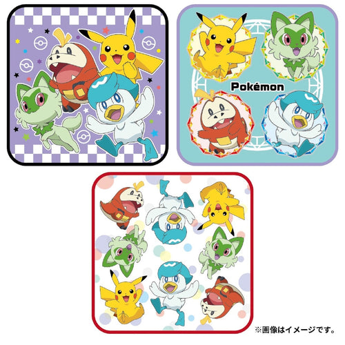 Pokemon 3P mini towel with vibrant colors from Japan