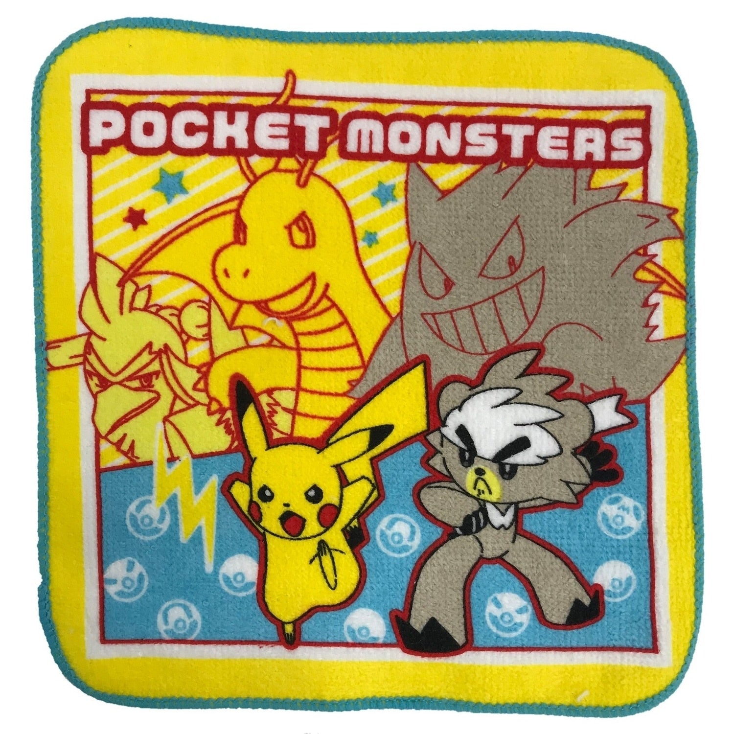Japanese Pokemon 3P mini towel with official Pokemon Center Online branding from Japan