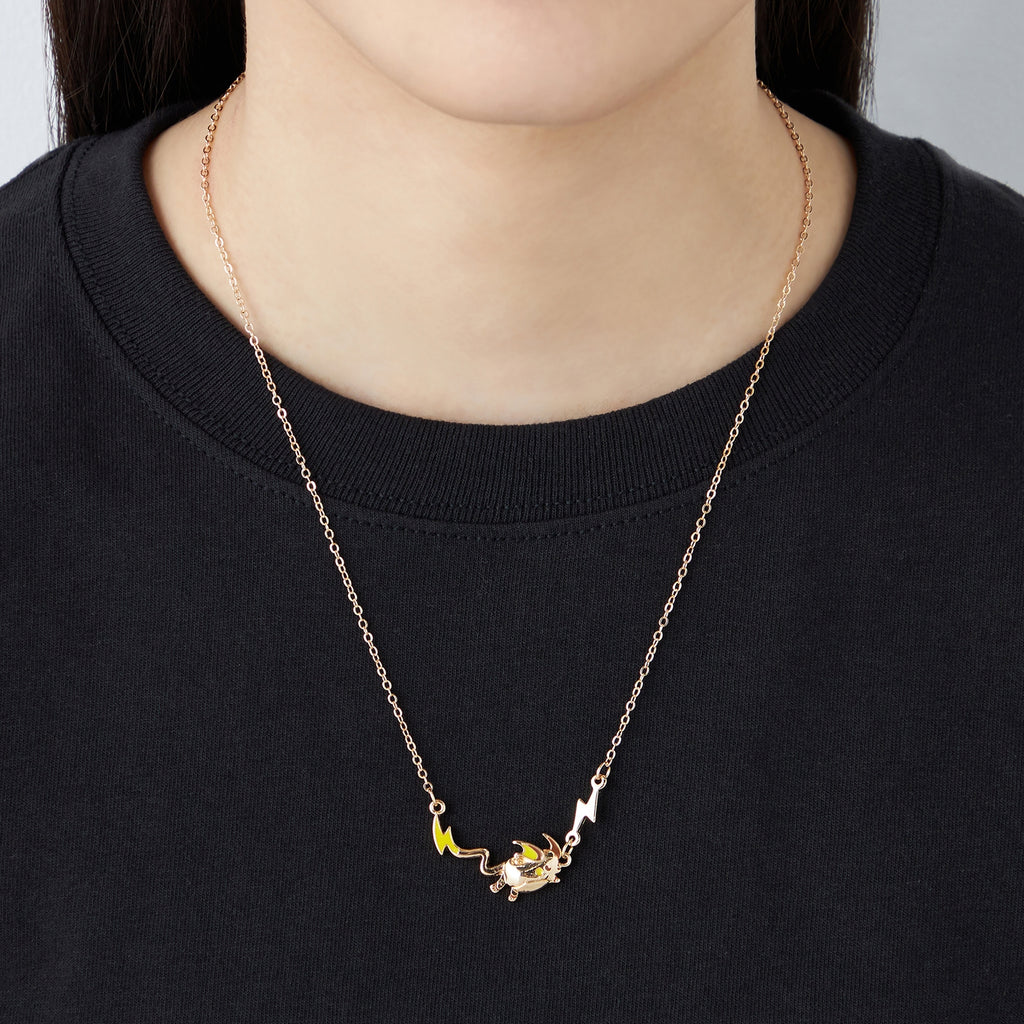 Raichu necklace with adjustable chain, authentic Pokémon collectible from Japan