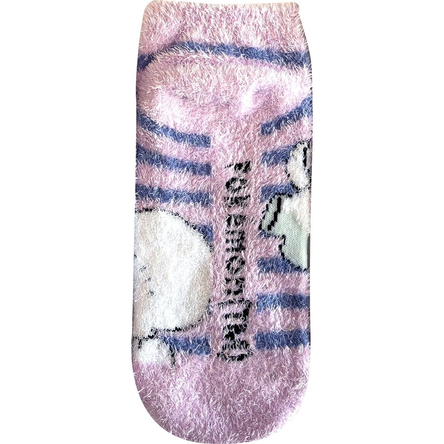 Fluffy socks Wakkarat striped women's (23-25cm)