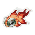 Pokemon Sticker E-Yui from Japan, featuring Chi-Yu with dark fire-type design
