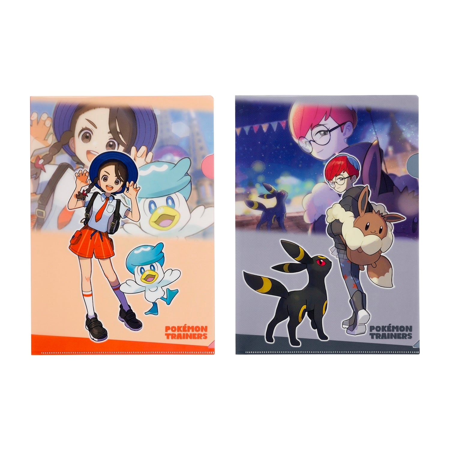 A4 clear file set of 2 POKÉMON TRAINERS Aoi & Button