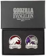 "Godzilla vs. Evangelion" Pins Set of Godzilla & First Aircraft