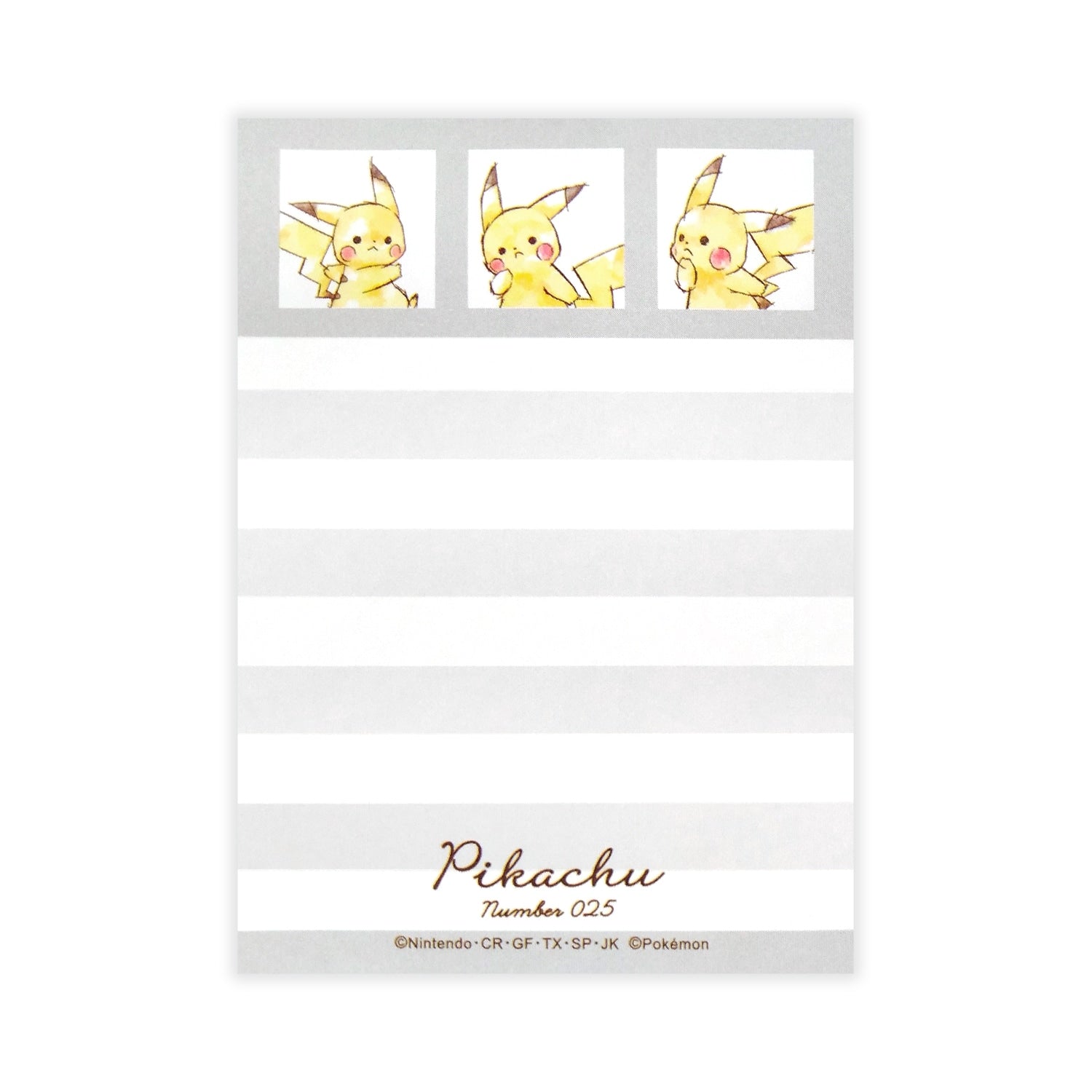 Pikachu mini memo, collectible item with electric-type design from Japan