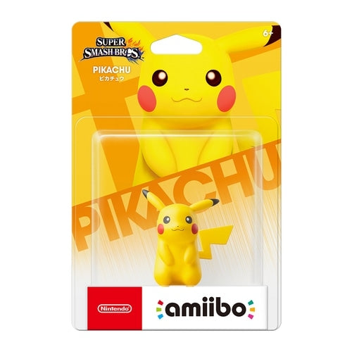 Authentic amiibo Pikachu figure from Japan with bright yellow color