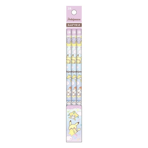 Pokemon Pencil Set Pokepiece Starry Night series with colorful characters from Japan
