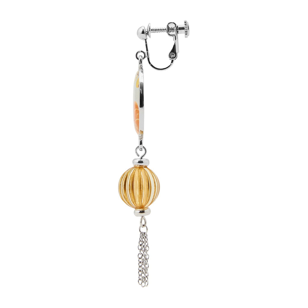 Close-up of Pokemon earrings with detailed beads from Japan