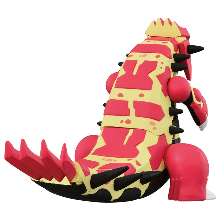 Detailed view of Groudon's face, authentic Japanese Pokemon figure