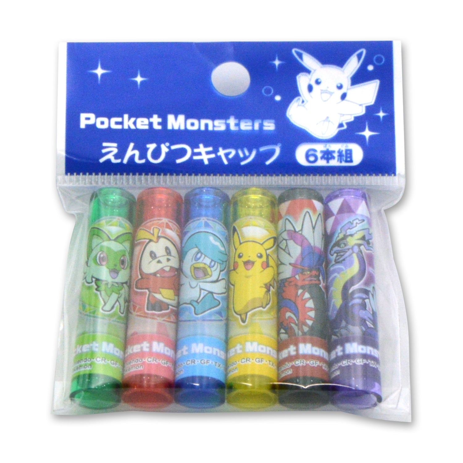 Pokemon Pencil Cap with featured character from Japan, 1x4.5cm