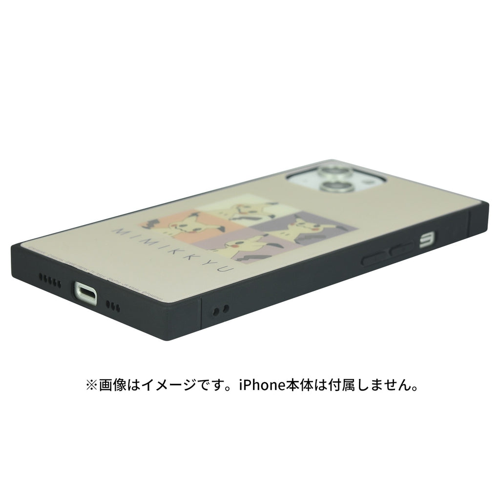 Square glass case compatible with iPhone14/13 Mimikyu