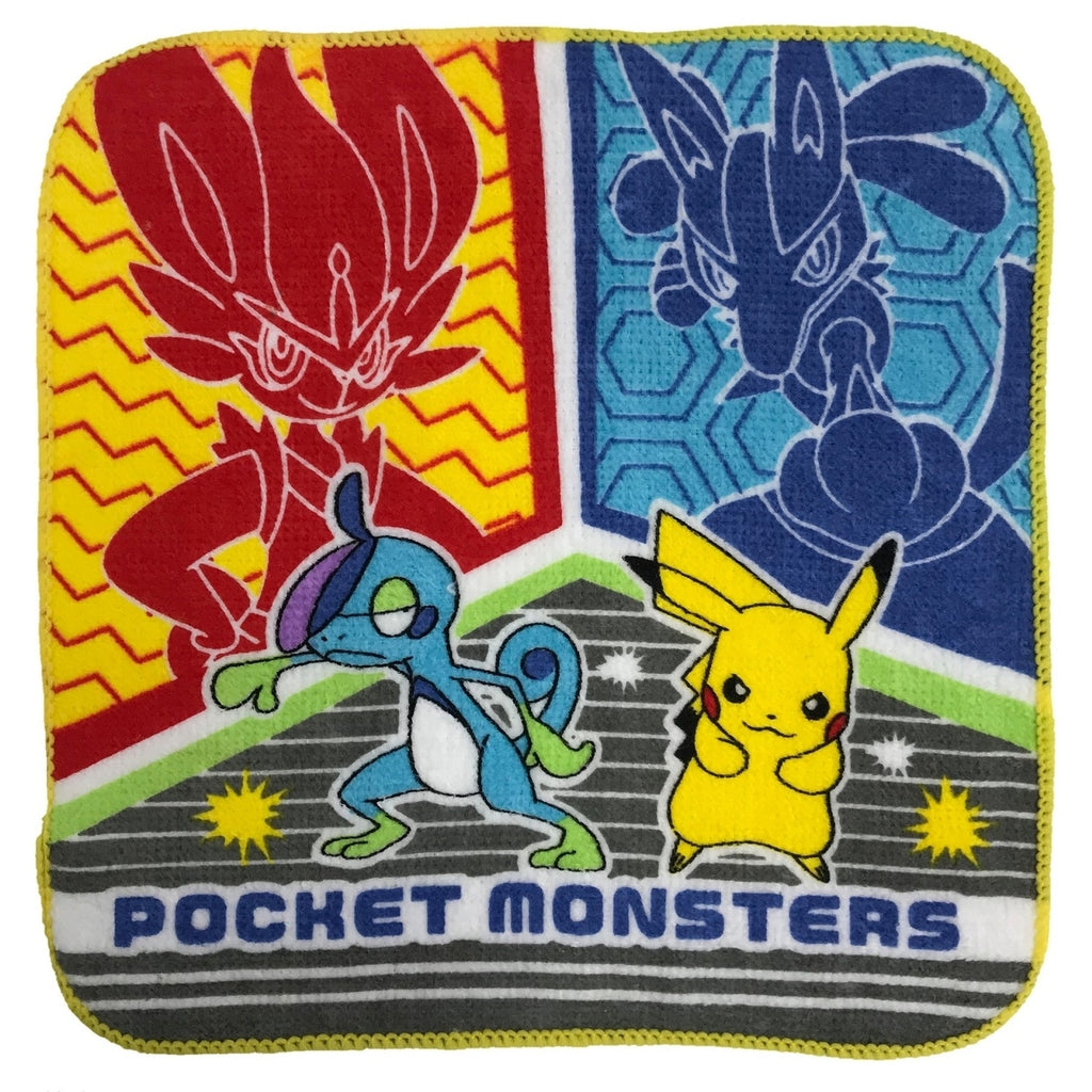 Pokemon 3P mini towel with vibrant colors from Japan