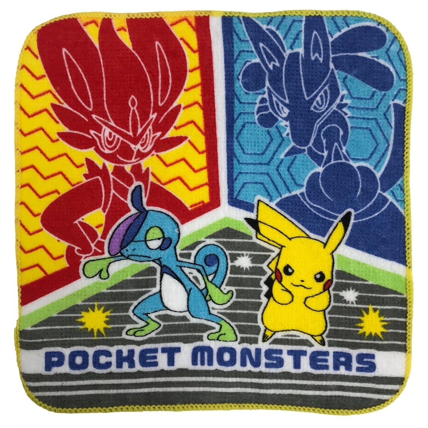 Pokemon 3P mini towel with vibrant colors from Japan